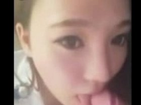Chinese girlfriend gives amazing blowjob