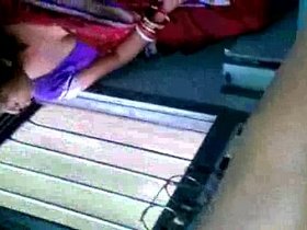 Hot Bengali Aunty Exposing Boobs Through Black Bra In Train