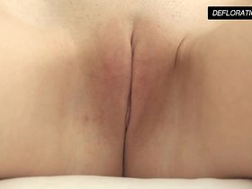 Dunja Kazimkina masturbating and showing pussy