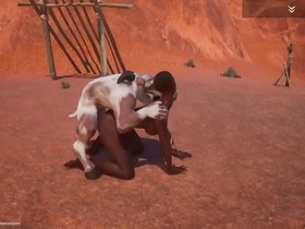 Wild Life game furry 3d animation goat human sex woman